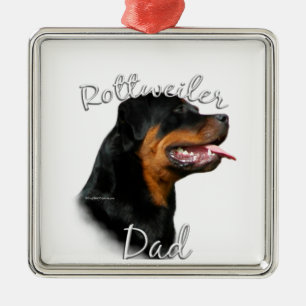 Rottweiler Pa 2 Metalen Ornament