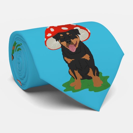  rottweiler-paddenstoel stropdas (Opgerold)