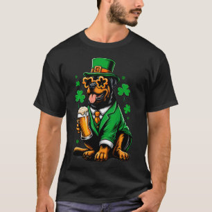 Rottweiler Patricks Day Outfit voor Lover Dog T-shirt