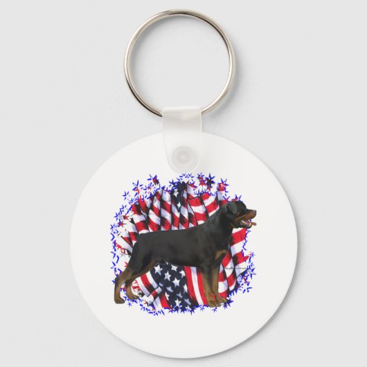 Rottweiler Patriot Sleutelhanger (Voorkant)