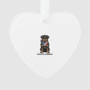 Rottweiler Patriotique Chien Héros Design Vintage_