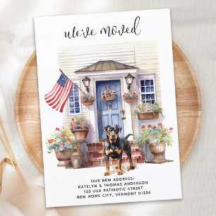 Rottweiler Patriottische Gepersonaliseerde Huisdie Aankondiging