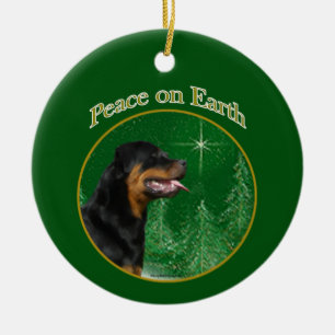 Rottweiler Peace Keramisch Ornament