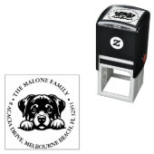 Rottweiler Persoonlijk Thema Zelfinktende Stempel (In situ)