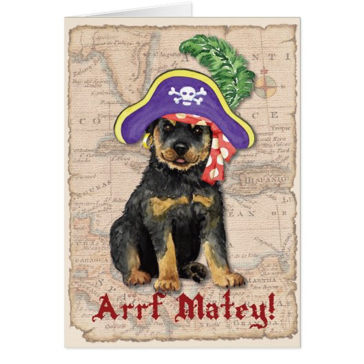 Rottweiler Pirate Card (Voorkant)