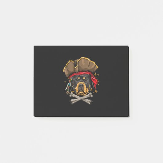 Rottweiler Pirate Dog Halloween Jolly Roger Gift . Post-it® Notes (Voorkant)