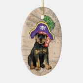 Rottweiler Pirate Keramisch Ornament (Rechts)