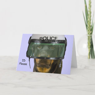 Rottweiler Police Card door Focus voor een goed do Kaart