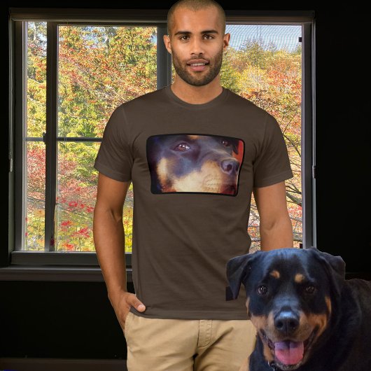Rottweiler Portret 1 groef sjabloon T-Shirt