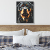 Rottweiler portret canvas afdruk (Insitu (Slaapkamer))