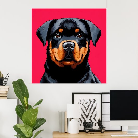 Rottweiler Poster (Thuiskantoor)