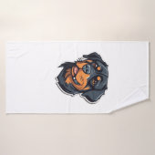 Rottweiler Pourcentage Pawsitly Adorable Rottie Ch (Serviette de bain)