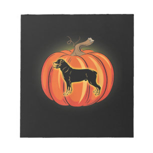 Rottweiler Pumpkin Halloween Costume Hondenliefheb Notitieblok