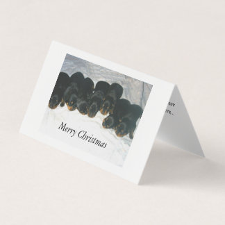 Rottweiler puppies Kerstkaart Kaart