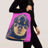 Rottweiler Puppy - Crossbody Tas (Dichtbij)