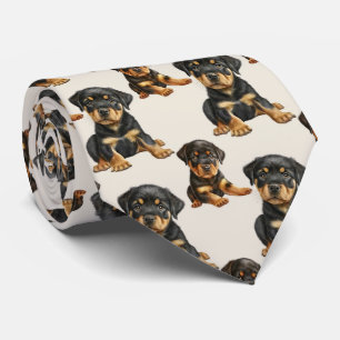 Rottweiler Puppy Dog Pattern Stropdas