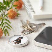 Rottweiler Puppy Dog Sleutelhanger (Zijkant)