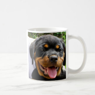 Rottweiler puppy gezicht Hond Schattige Koffiemok