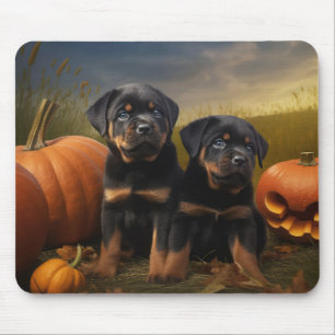 Rottweiler Puppy Herfst Delight Pompoen Muismat