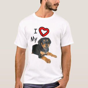 Rottweiler Puppy I houdt van mijn rotting T-shirt