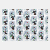 Rottweiler Puppy Kerstmis Inpakpapier Vel (Voorkant)