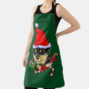 Rottweiler Puppy Kerstmis Schort