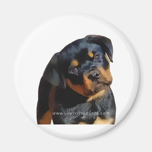 Rottweiler puppy magneet (Voorkant)