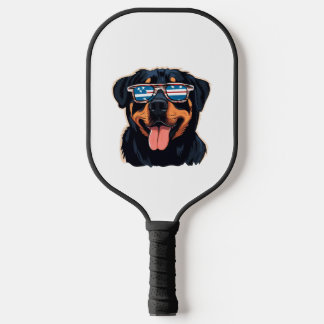 Rottweiler Puppy Pickleball Paddle