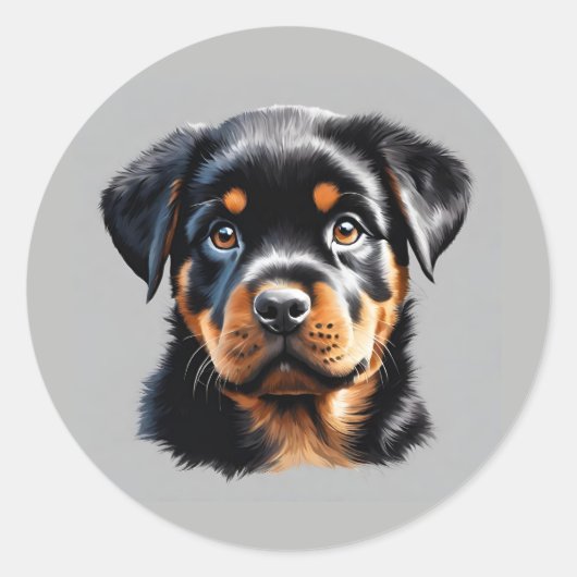 Rottweiler Puppy Stickers (Voorkant)