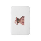 Rottweiler Puppy Verkleed als een roze heks - Scha Badmat (Voorkant Verticaal)