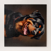 Rottweiler Realisme Kunstportret Legpuzzel (Horizontaal)