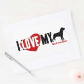 Rottweiler Rechthoekige Sticker (Envelop)
