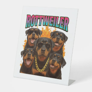 Rottweiler Reclamebord Met Voetstuk