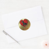 Rottweiler Red Heart Dog Sticker (Envelop)
