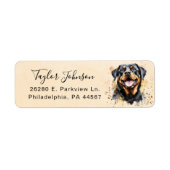 Rottweiler Retouradreslabel Etiket (Voorkant)