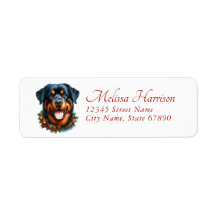Rottweiler retouradreslabels etiket