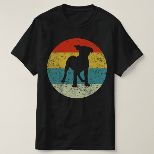 rottweiler retro silhouette 70s t-shirt (Design voorkant)