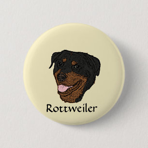 Rottweiler Ronde Button 5,7 Cm