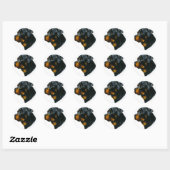 rottweiler ronde sticker (Vel)