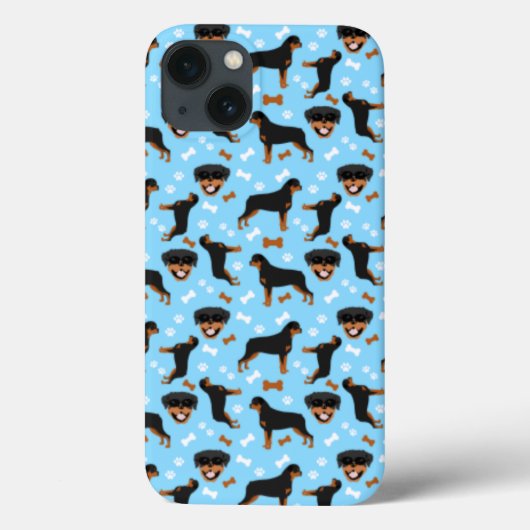 Rottweiler Rottie Cute Dog Patroon Case-Mate iPhone Case (Achterkant)