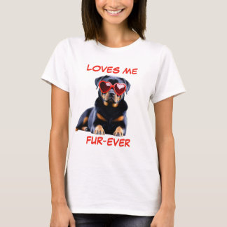 Rottweiler Rottie Hartvormige zonnebril T-shirt