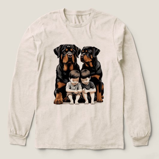 Rottweiler - Rottweilers Loyal Guardians Of Kids Tri-Blend Shirt (Voorkant)