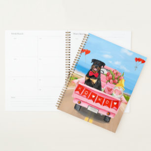 Rottweiler Saint-Valentin Camion Cœurs