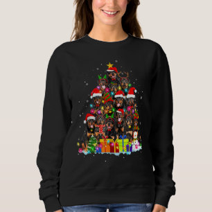 Rottweiler Santa Hat Tree Kerstmis Funny Pajama D Trui