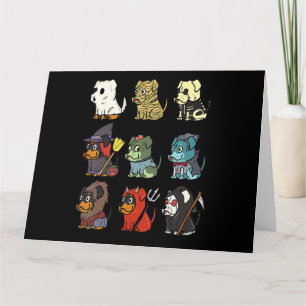 Rottweiler Scary Costumes Funny Dog Halloween Gift Kaart