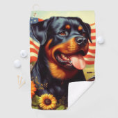Rottweiler Schilderen Golfhanddoek (Insitu)