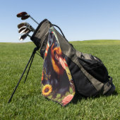 Rottweiler Schilderen Golfhanddoek (Groen)