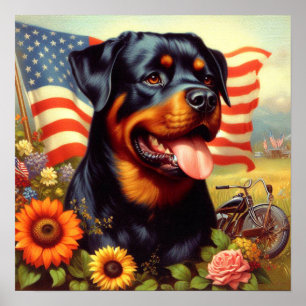 Rottweiler Schilderen Poster