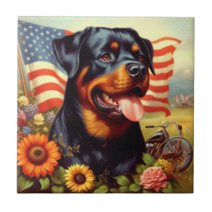 Rottweiler Schilderen Tegeltje
