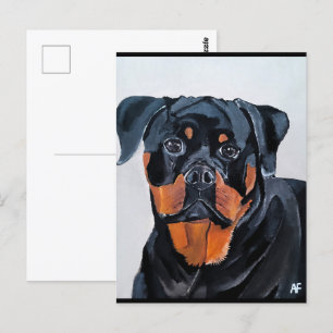 Rottweiler schilderij van Alfred Fox Briefkaart